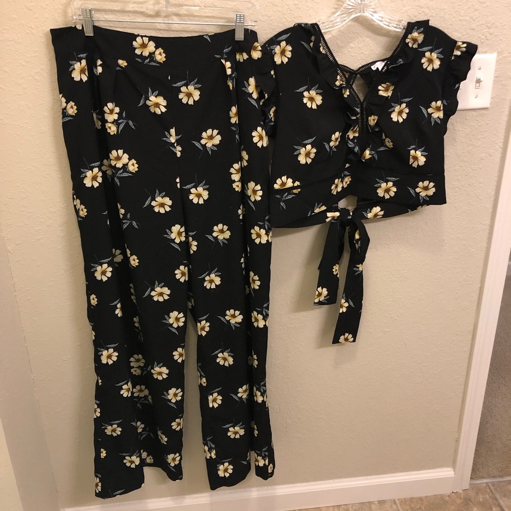 Floral Two Piece Outfit